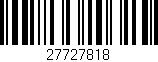 Código de barras (EAN, GTIN, SKU, ISBN): '27727818'