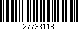 Código de barras (EAN, GTIN, SKU, ISBN): '27733118'