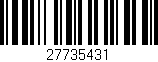 Código de barras (EAN, GTIN, SKU, ISBN): '27735431'