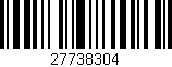 Código de barras (EAN, GTIN, SKU, ISBN): '27738304'