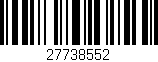 Código de barras (EAN, GTIN, SKU, ISBN): '27738552'