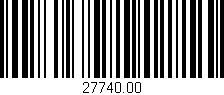 Código de barras (EAN, GTIN, SKU, ISBN): '27740.00'