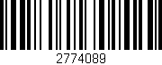 Código de barras (EAN, GTIN, SKU, ISBN): '2774089'