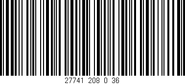 Código de barras (EAN, GTIN, SKU, ISBN): '27741_208_0_36'