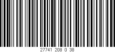 Código de barras (EAN, GTIN, SKU, ISBN): '27741_208_0_38'