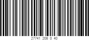 Código de barras (EAN, GTIN, SKU, ISBN): '27741_208_0_40'
