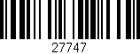 Código de barras (EAN, GTIN, SKU, ISBN): '27747'