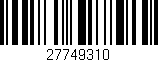 Código de barras (EAN, GTIN, SKU, ISBN): '27749310'