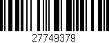 Código de barras (EAN, GTIN, SKU, ISBN): '27749379'