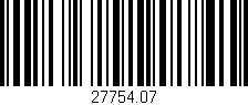 Código de barras (EAN, GTIN, SKU, ISBN): '27754.07'