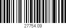 Código de barras (EAN, GTIN, SKU, ISBN): '27754.09'