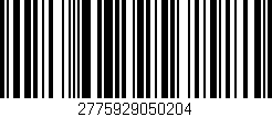 Código de barras (EAN, GTIN, SKU, ISBN): '2775929050204'