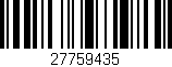 Código de barras (EAN, GTIN, SKU, ISBN): '27759435'