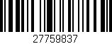 Código de barras (EAN, GTIN, SKU, ISBN): '27759837'