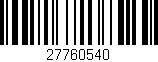 Código de barras (EAN, GTIN, SKU, ISBN): '27760540'