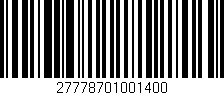 Código de barras (EAN, GTIN, SKU, ISBN): '27778701001400'