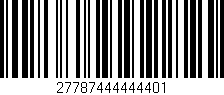 Código de barras (EAN, GTIN, SKU, ISBN): '27787444444401'