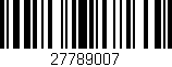 Código de barras (EAN, GTIN, SKU, ISBN): '27789007'