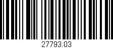 Código de barras (EAN, GTIN, SKU, ISBN): '27793.03'