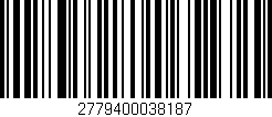 Código de barras (EAN, GTIN, SKU, ISBN): '2779400038187'