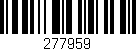 Código de barras (EAN, GTIN, SKU, ISBN): '277959'