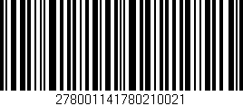 Código de barras (EAN, GTIN, SKU, ISBN): '278001141780210021'