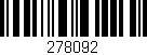 Código de barras (EAN, GTIN, SKU, ISBN): '278092'