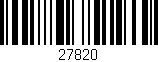 Código de barras (EAN, GTIN, SKU, ISBN): '27820'