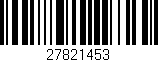 Código de barras (EAN, GTIN, SKU, ISBN): '27821453'