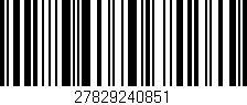 Código de barras (EAN, GTIN, SKU, ISBN): '27829240851'