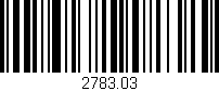 Código de barras (EAN, GTIN, SKU, ISBN): '2783.03'