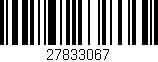 Código de barras (EAN, GTIN, SKU, ISBN): '27833067'