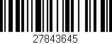 Código de barras (EAN, GTIN, SKU, ISBN): '27843645'