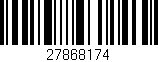 Código de barras (EAN, GTIN, SKU, ISBN): '27868174'