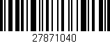 Código de barras (EAN, GTIN, SKU, ISBN): '27871040'
