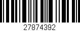 Código de barras (EAN, GTIN, SKU, ISBN): '27874392'