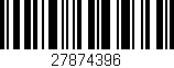 Código de barras (EAN, GTIN, SKU, ISBN): '27874396'