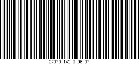 Código de barras (EAN, GTIN, SKU, ISBN): '27878_142_0_36/37'