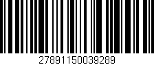 Código de barras (EAN, GTIN, SKU, ISBN): '27891150039289'