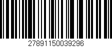 Código de barras (EAN, GTIN, SKU, ISBN): '27891150039296'