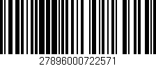 Código de barras (EAN, GTIN, SKU, ISBN): '27896000722571'