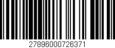 Código de barras (EAN, GTIN, SKU, ISBN): '27896000726371'