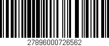 Código de barras (EAN, GTIN, SKU, ISBN): '27896000726562'