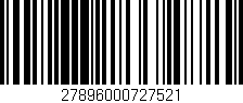 Código de barras (EAN, GTIN, SKU, ISBN): '27896000727521'