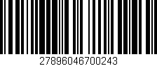 Código de barras (EAN, GTIN, SKU, ISBN): '27896046700243'