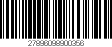 Código de barras (EAN, GTIN, SKU, ISBN): '27896098900356'