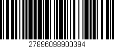Código de barras (EAN, GTIN, SKU, ISBN): '27896098900394'