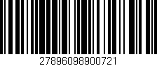 Código de barras (EAN, GTIN, SKU, ISBN): '27896098900721'