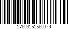 Código de barras (EAN, GTIN, SKU, ISBN): '27898252580978'