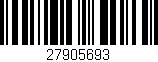 Código de barras (EAN, GTIN, SKU, ISBN): '27905693'
